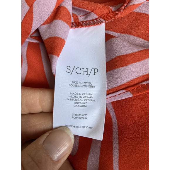 Cabi Saunter Kimono Maxi Dress‎ Sz S High Low Zebra Orange Purple 5795 Faux Wrap - Picture 16 of 16